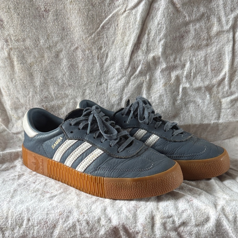 Adidas Blue and White Sambas